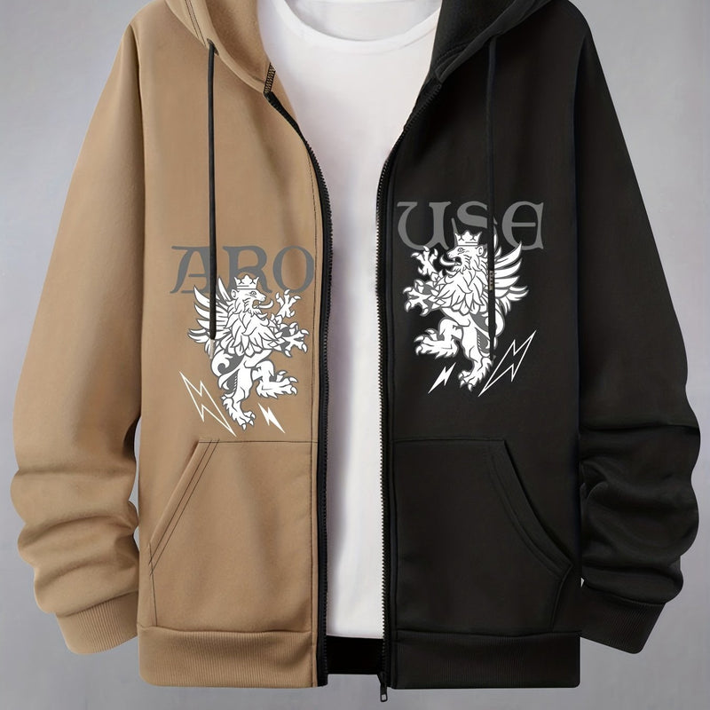 Men's Jacket for Spring And Autumn, Trendy Casual Hooded.