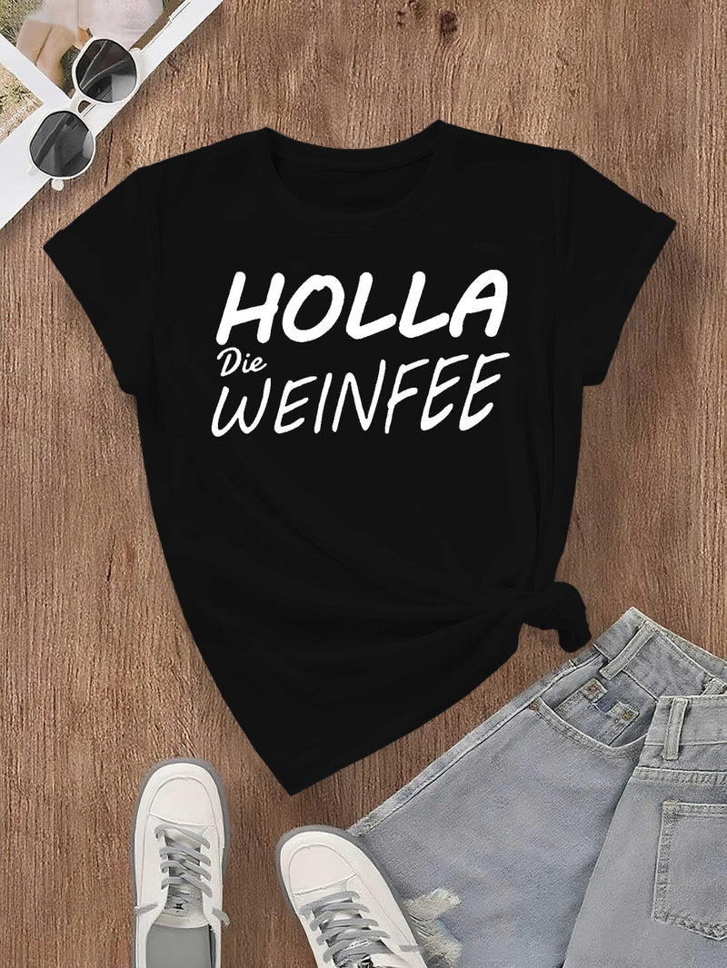 Women's T-Shirt for Christmas, Featuring Short Sleeves.