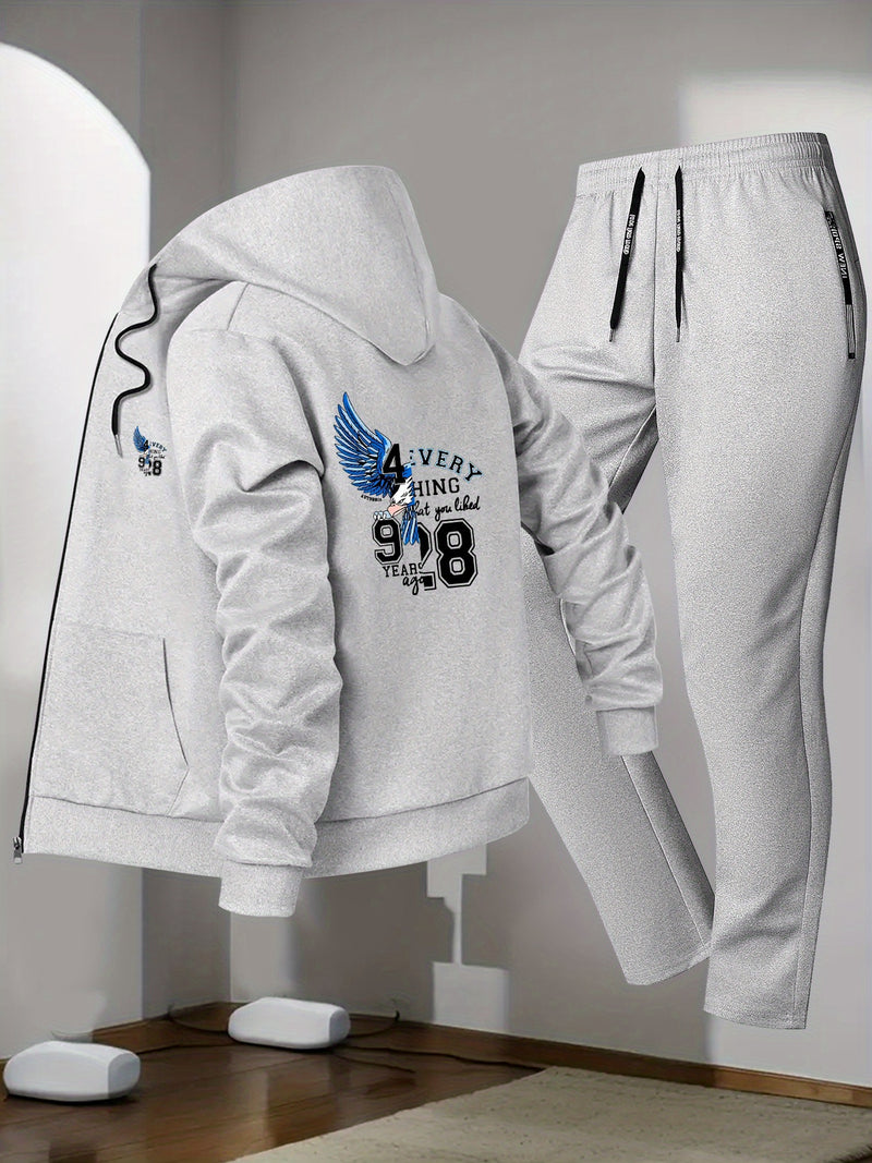 Men's 2pcs Winter Jacket & Pants Matching Set.