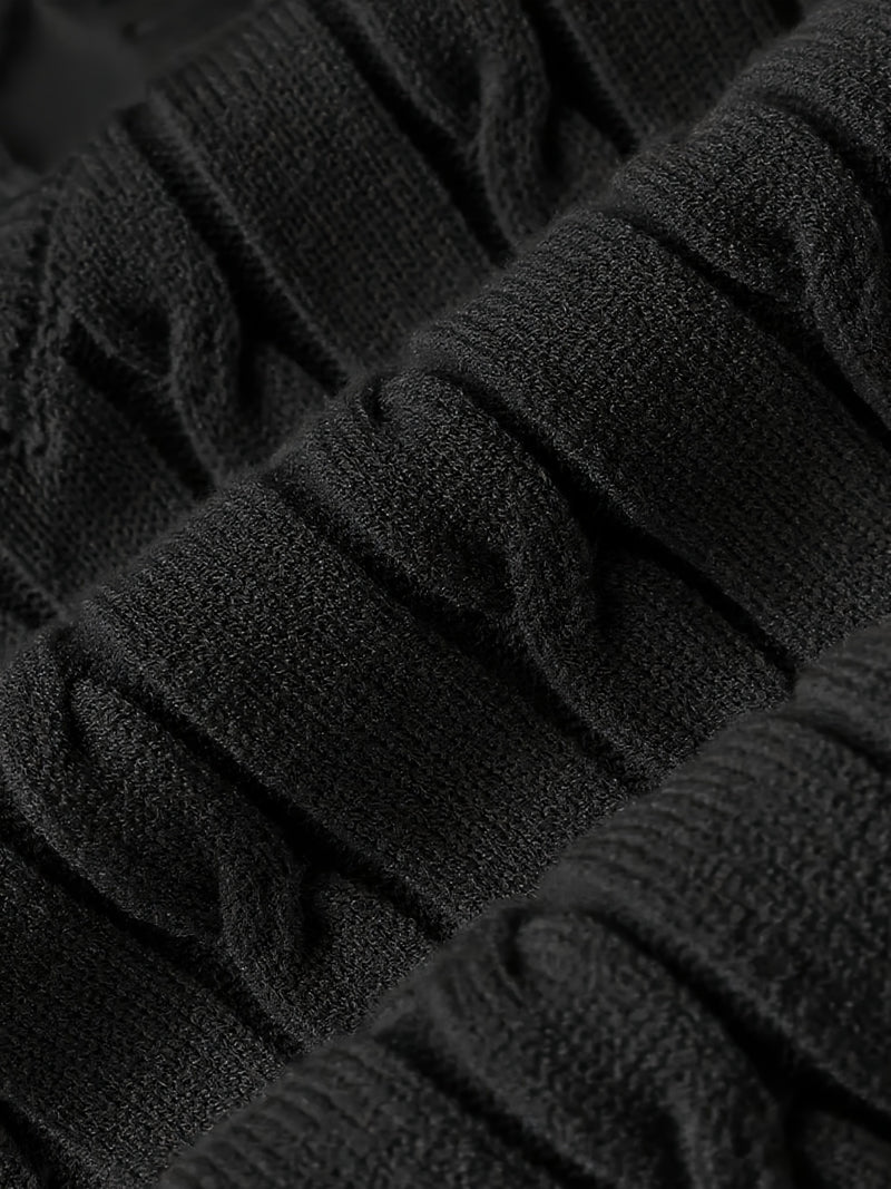 Women's Slim-Fit V-Neck Cable Sweshirt.