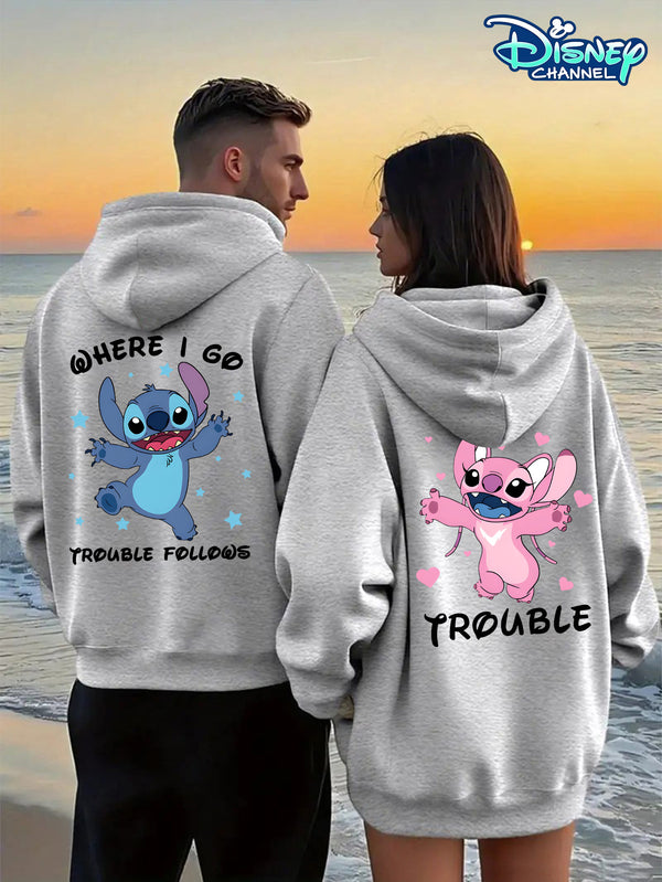 1pc Couple's Hoodie, Suitable for Men and Women.