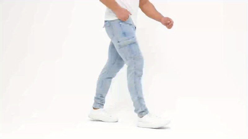 Men's Trendy Casual Long Pants with Multiple Pockets.