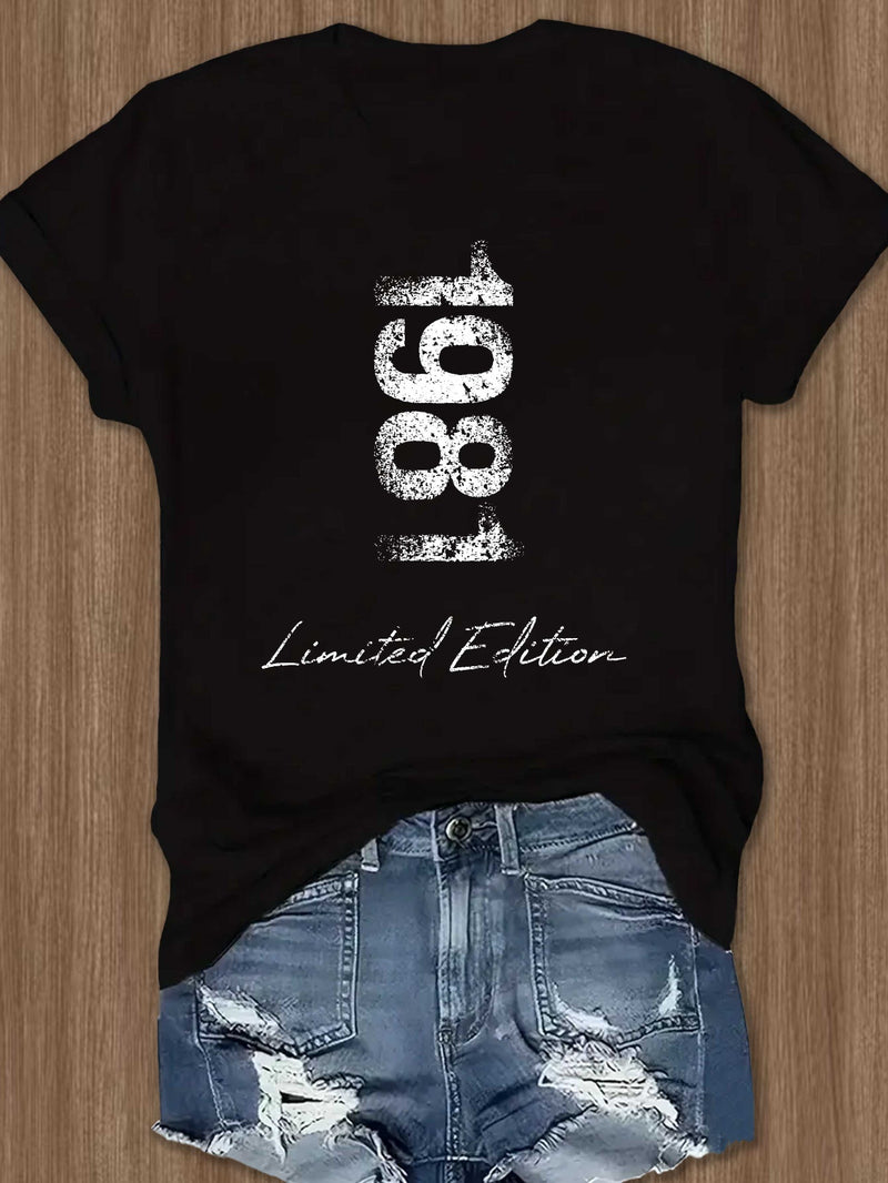 1981 limited edition Fashion Women's T-shirt Short Sleeves