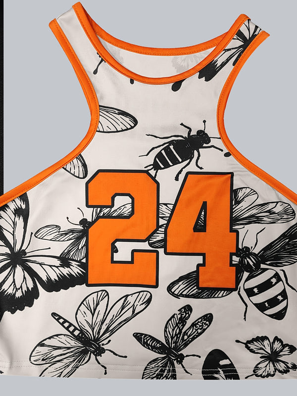 Two-piece Women's Tank Top and Shorts Set.