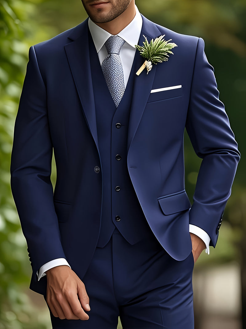 Men's Three-Piece Suit, Large Size, Includes Suit Trousers.