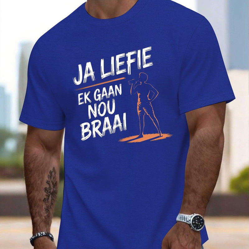 Men's Round Crew Neck Short Sleeve Tee, casual T-Shirt.