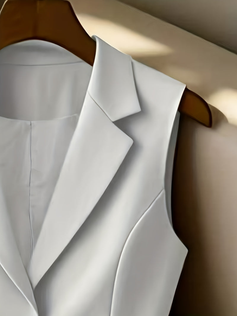 Ladies New Spring, Autumn And Winter Business Elegant Lapel Suit Vest.
