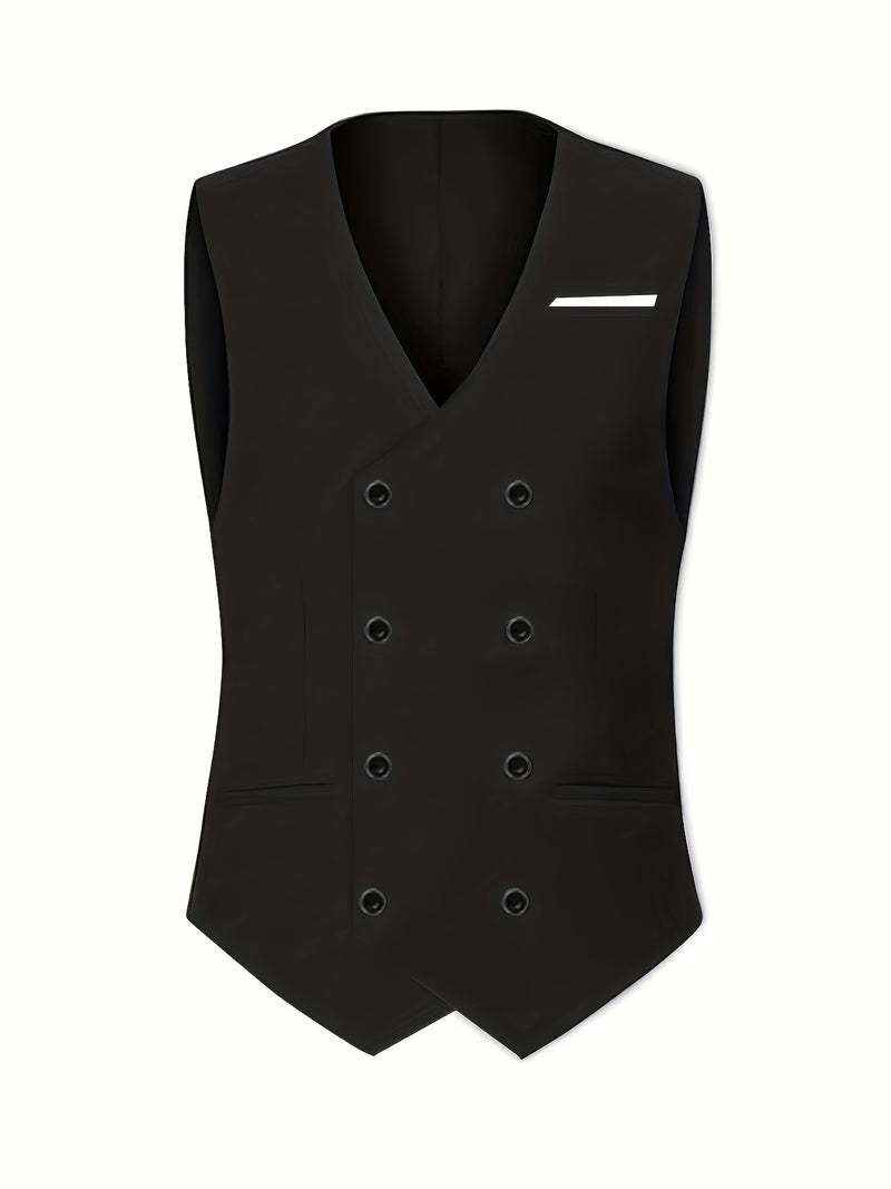 Men's 3pcs Suit Set, Including a Blazer, Vest, And Trousers.