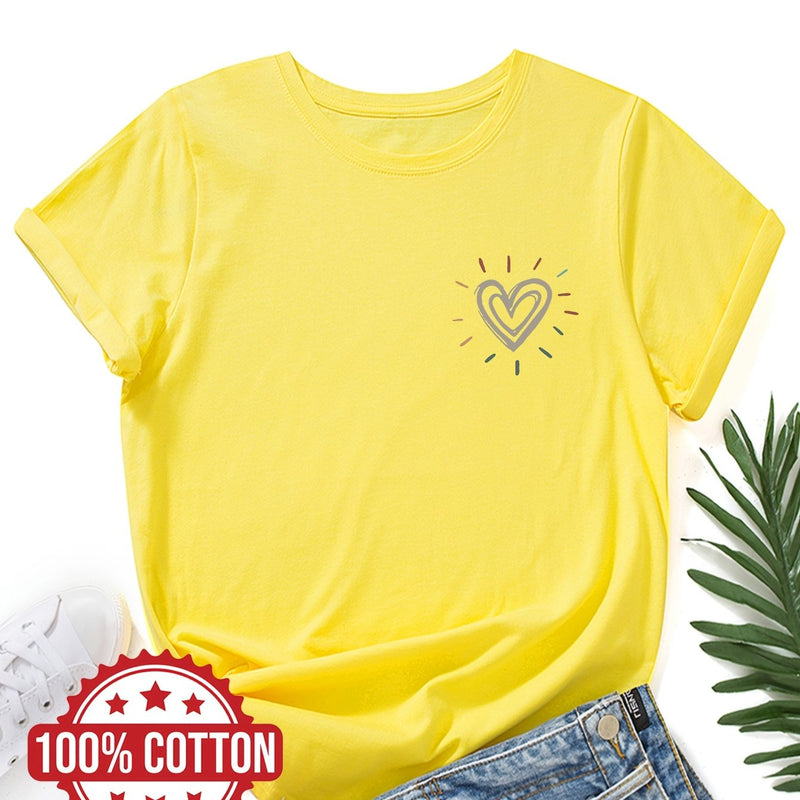 Women's "Love" Graphic Print T-Shirt.