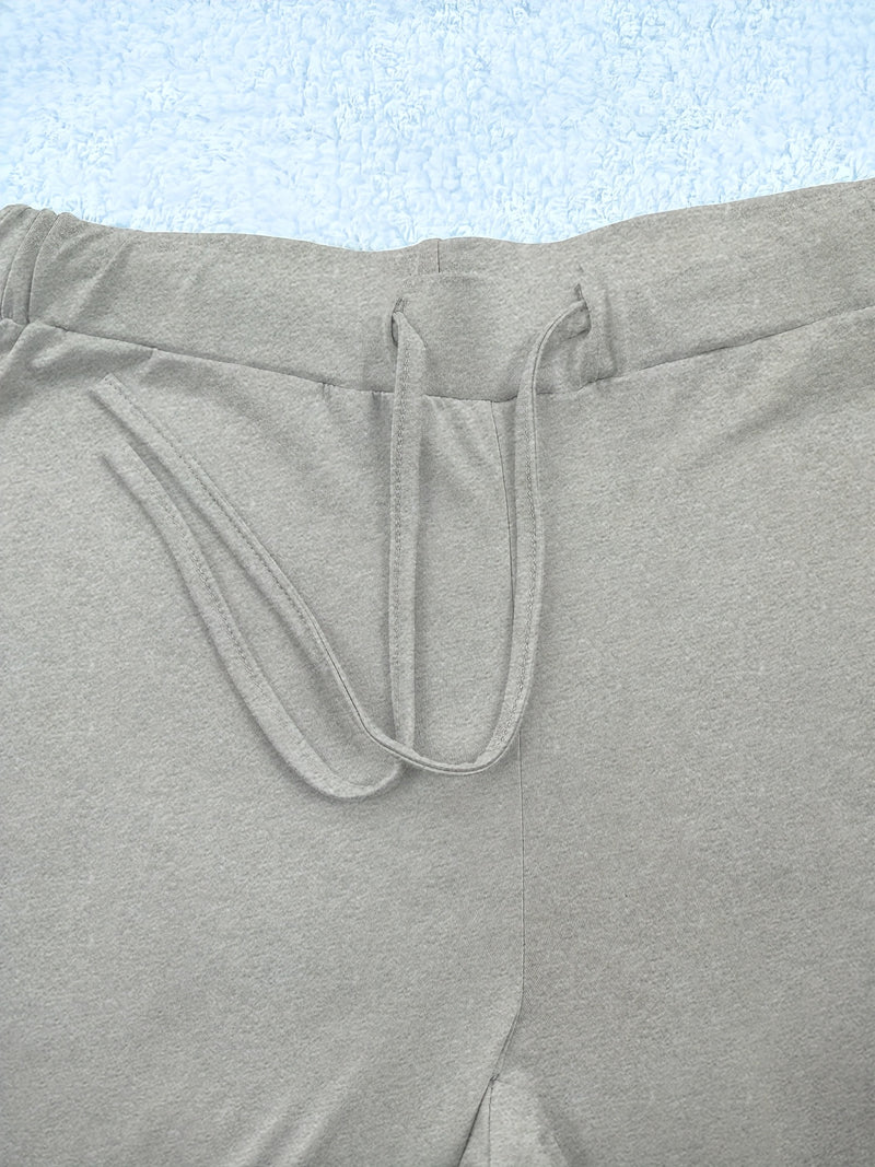 European and American Women's Fashion Flared Straight-Leg Pants.