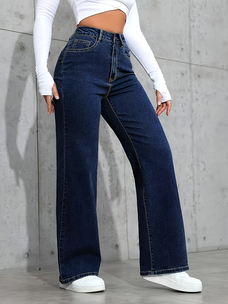 Women's Loose-Fit Stretch Straight-Leg Jeans.