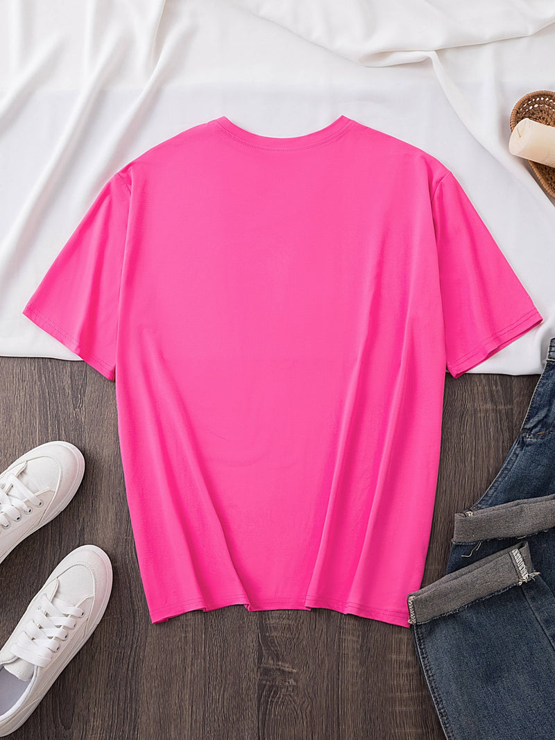 Women's T-shirt with a Printed Silhouette of a Woman.