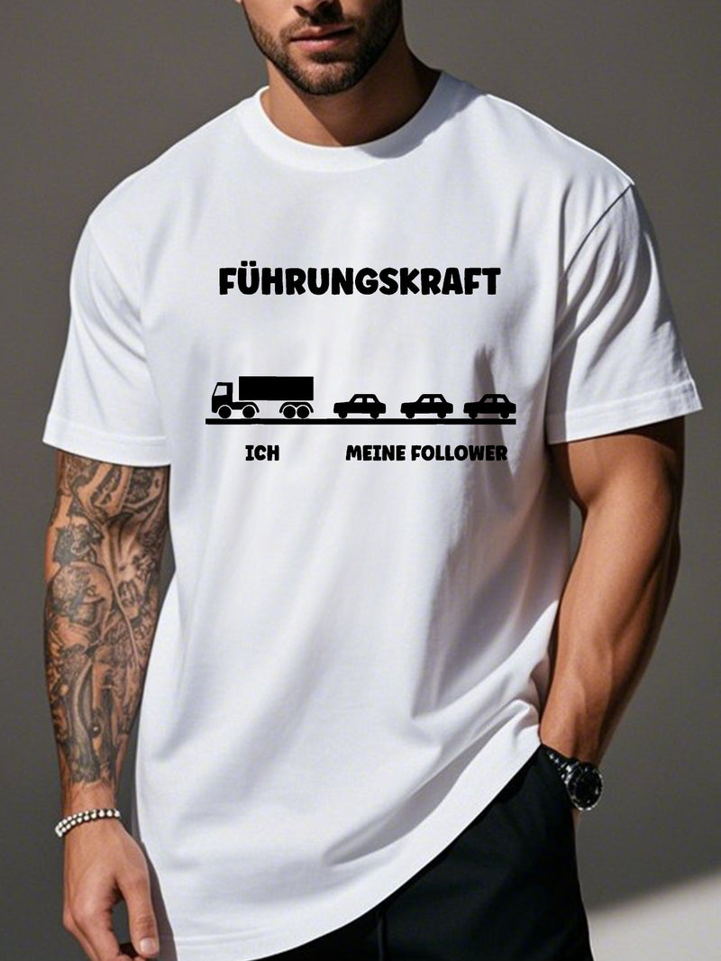 Men’s Humorous German Crinkle Plus Size T-Shirt.