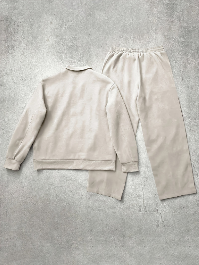 Men's Black Stand-Up Collar Metal Zipper Trendy Color.