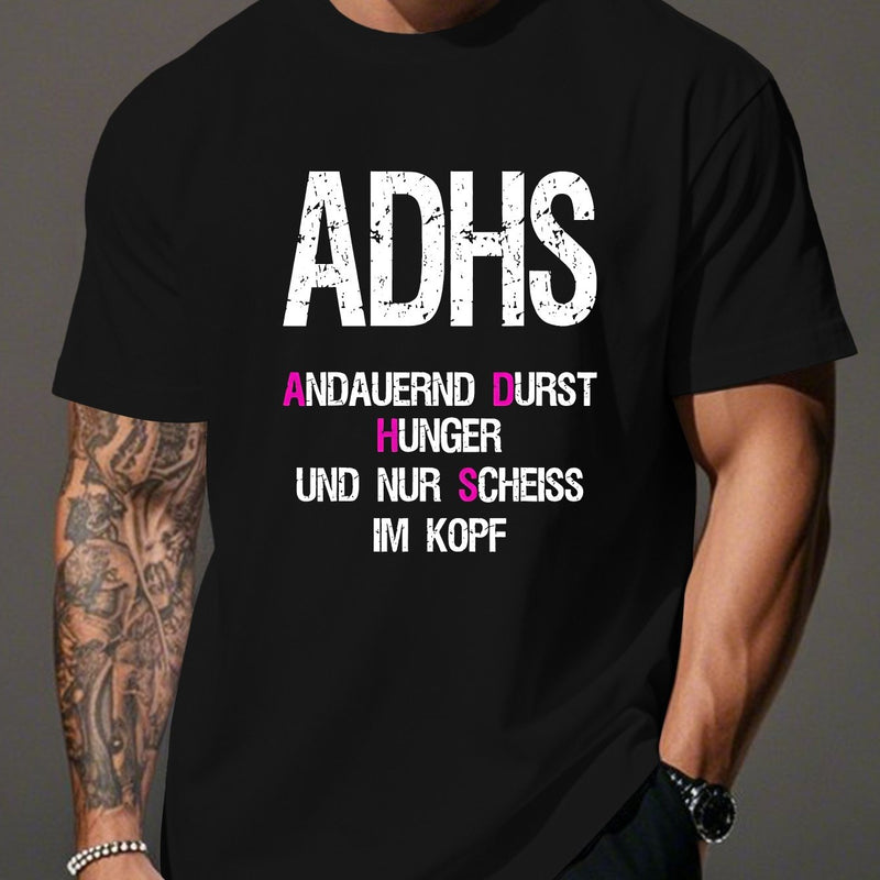 Men’s Funny German Humor Crinkle Plus Size T-Shirt.