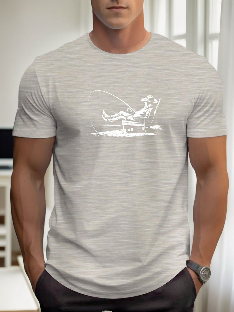 Men'S Casual Summer Cotton Crew Neck T-Shirt.