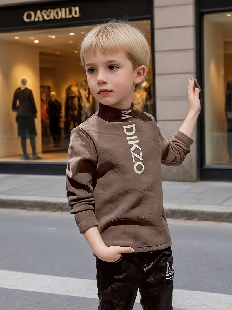 Autumn/Winter Children's Base Layer Shirt, New Heated Long-Sleeve T-Shirt.