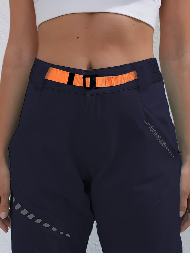 Women's Sports Long Pants, Stretchy Fitted Design with Adjustable Elastic.