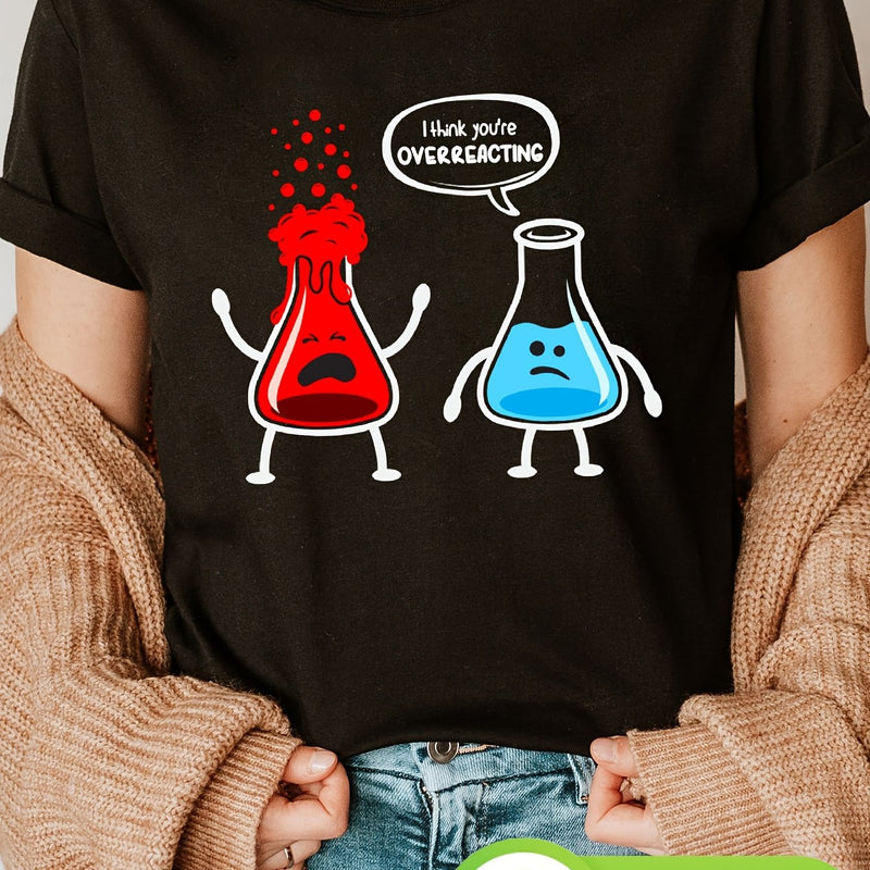 Women’s Funny Nerd Chemistry Print T-shirt.