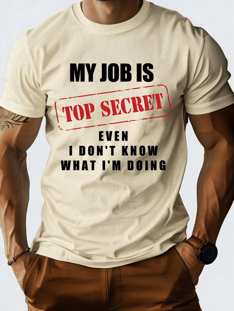 Men’s T-Shirt Graphic Casual Short Sleeve Shirt.