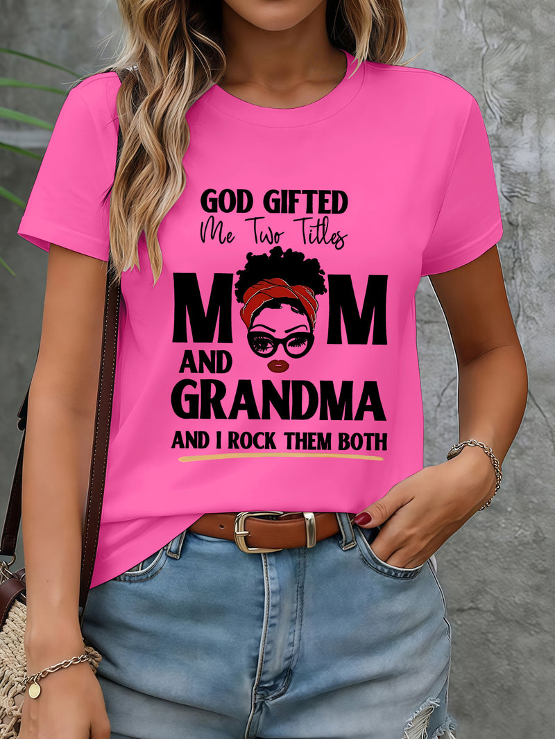 Women's T-shirt with a Printed Silhouette of a Woman.