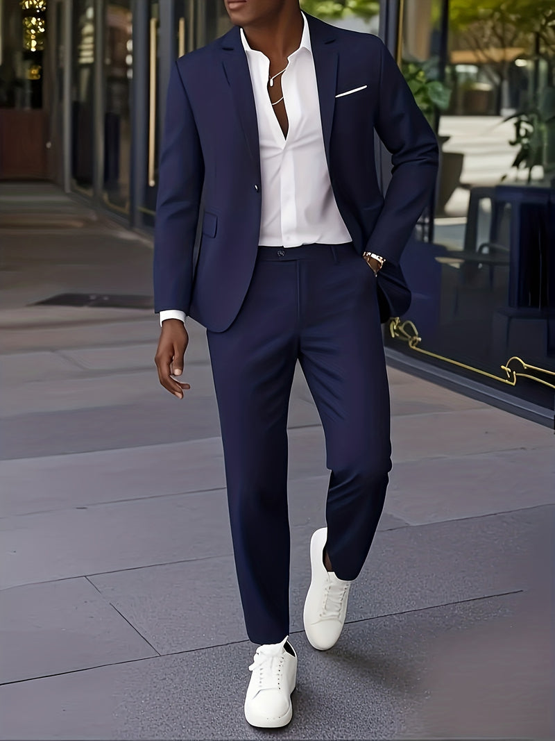 Men’s 2pcs Classic Suit Set.