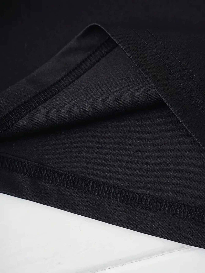 Women's Short-Sleeve Round-Neck T-Shirt with A-Z Letter Print.