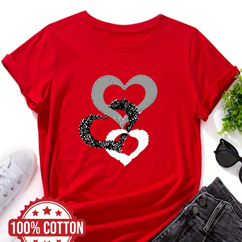Women's "Love" Graphic Print T-Shirt.