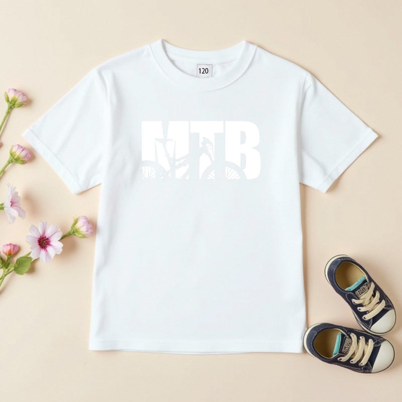 Cartoon Bicycle Print T-Shirt for Boys And Girls.