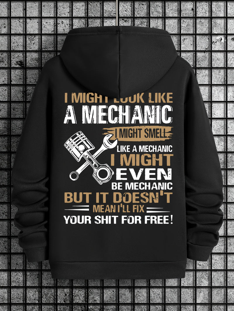 Men’s Hooded Sweatshirt New Solid Color Printed Hoodie Loose.