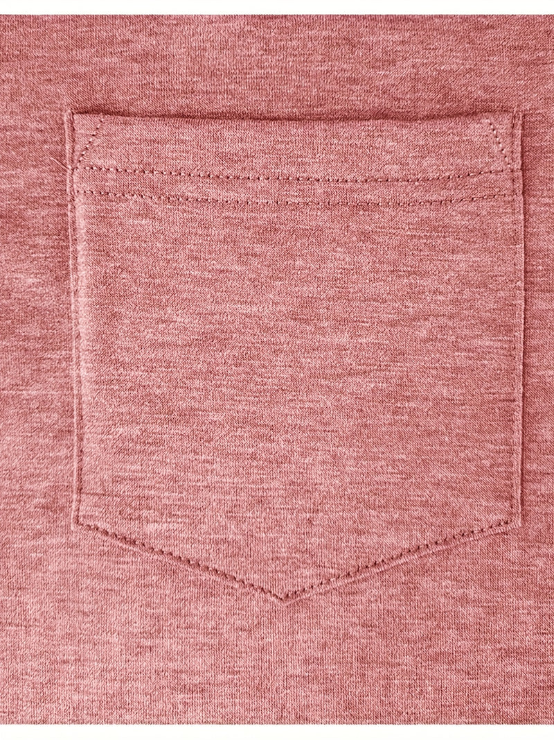 Men's Plaid Collar Pocket T-shirt.