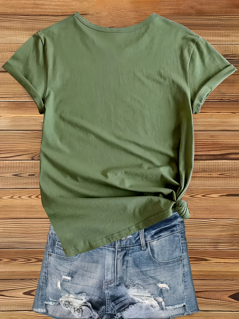 Women’s Home Casual Round Neck Short-Sleeved Top.