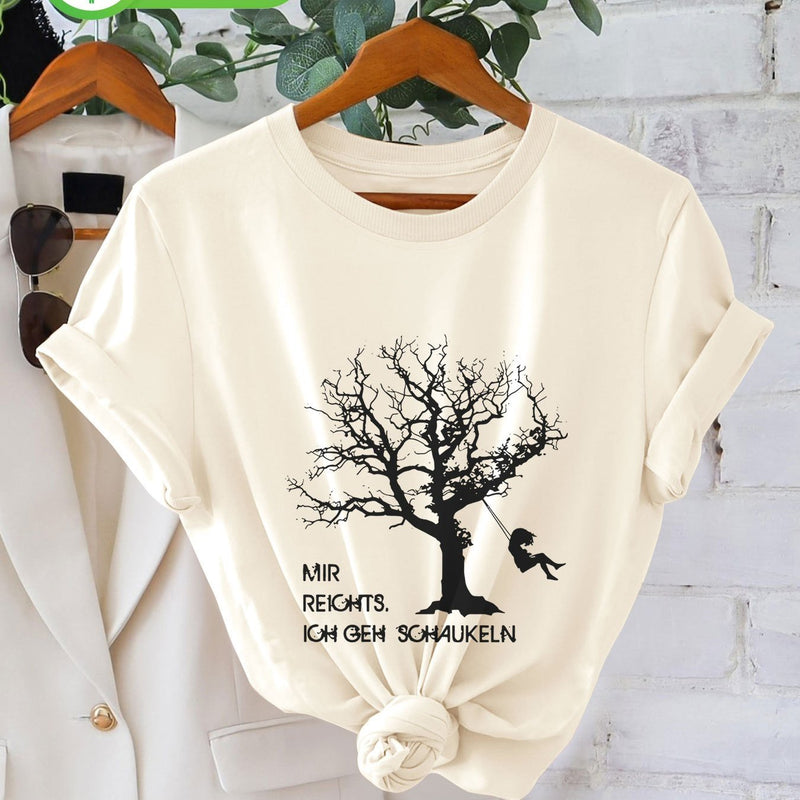 Women’s Short-Sleeve Round-Neck Pure T-Shirt.