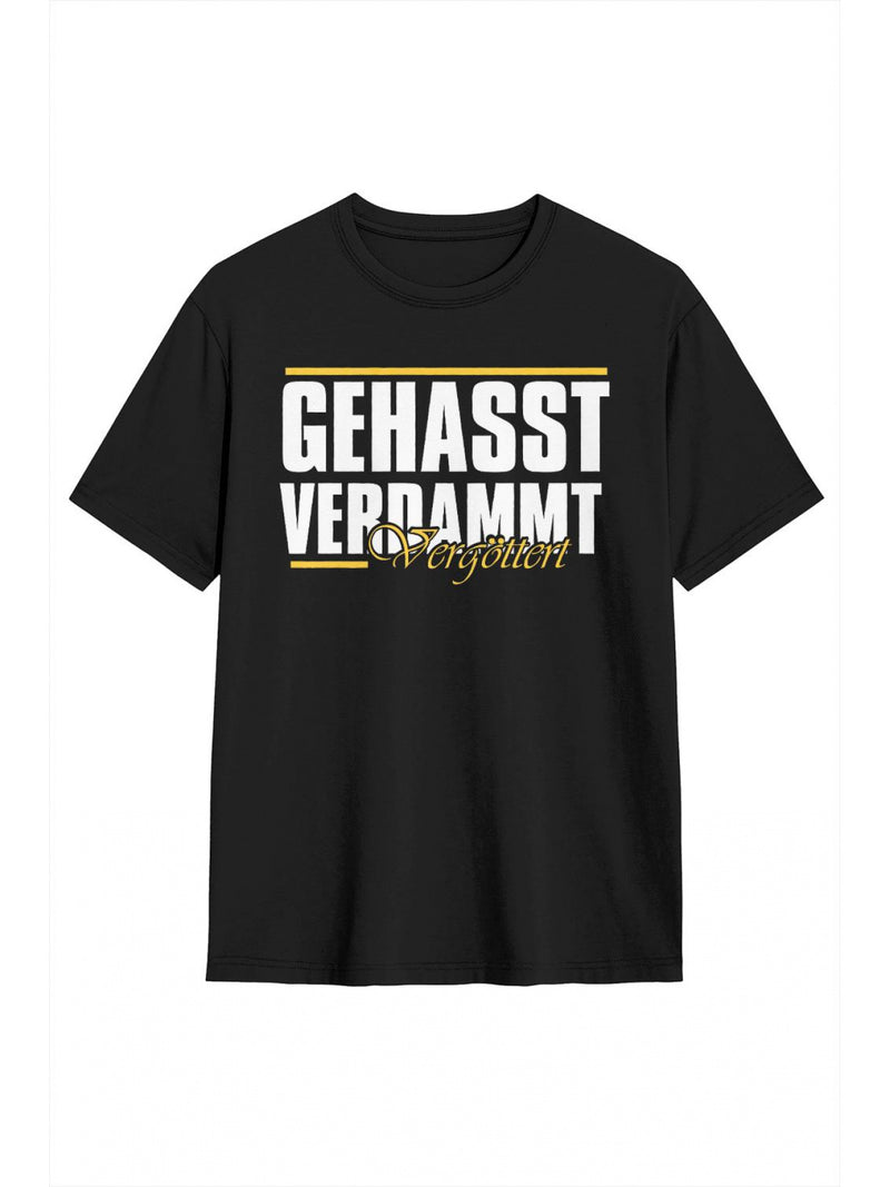 Men's & Women's Gothic German Text Print T-Shirt.