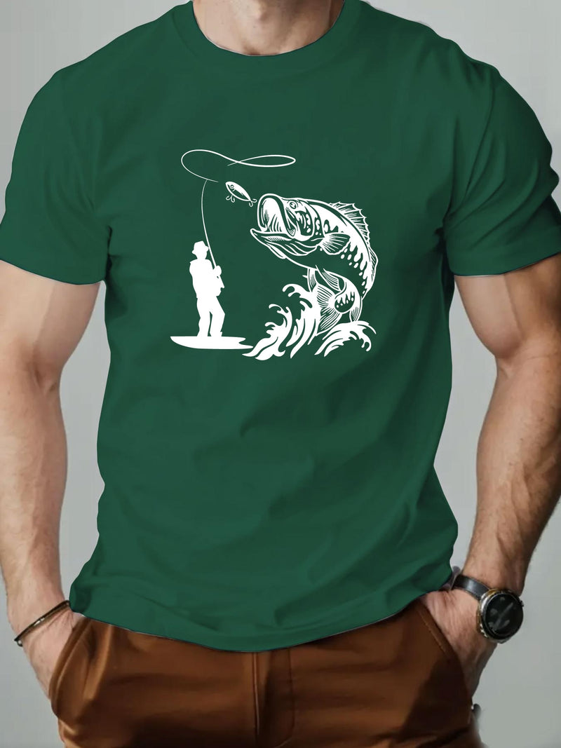 Men's Summer Casual Round Neck Short T-Shirt.