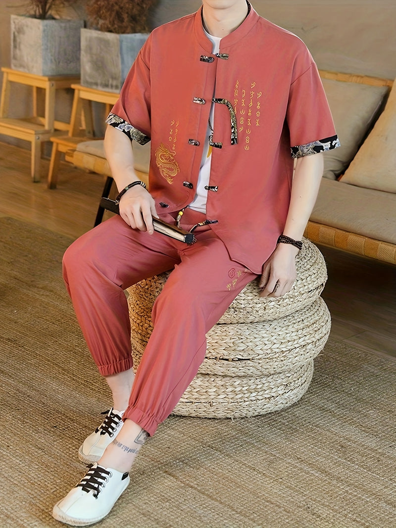 Summer New Chinese Style Hanfu Set for Men.