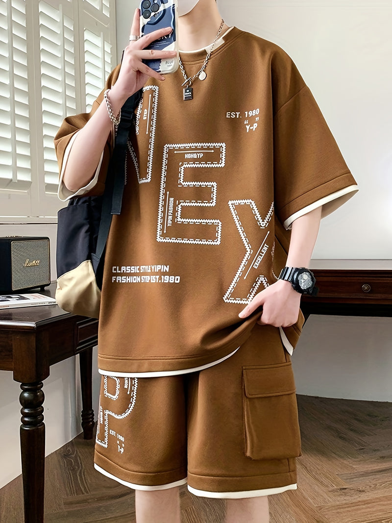 Sportswear Set, Youth Student Casual Two-Piece Outfit.