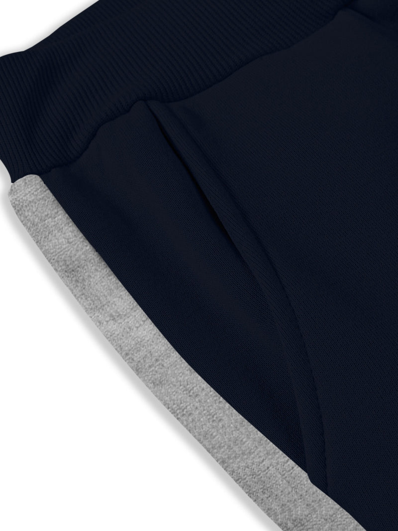 fashionable Men's color blocked drawstring sports pants.