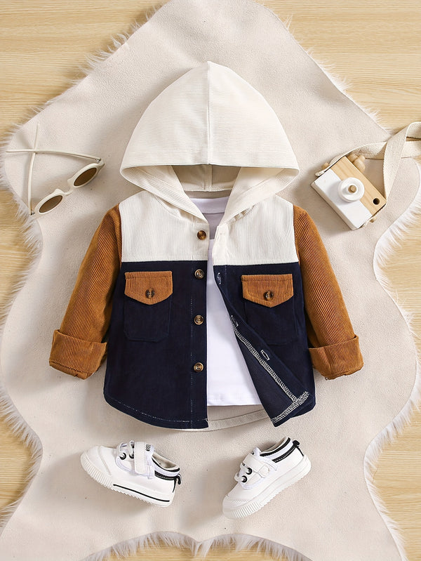 Casual Corduroy Jackets And Hats for Infants And Toddlers.