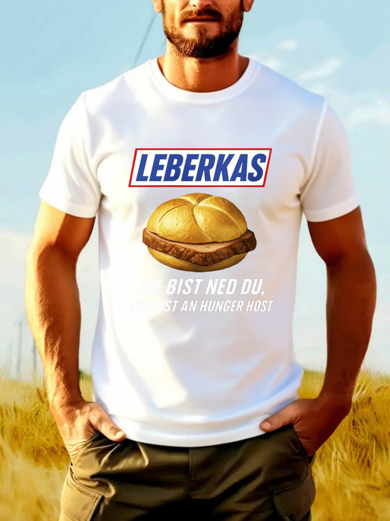 Men's Black T-Shirt Featuring a Liver And Intestines Burger Design.