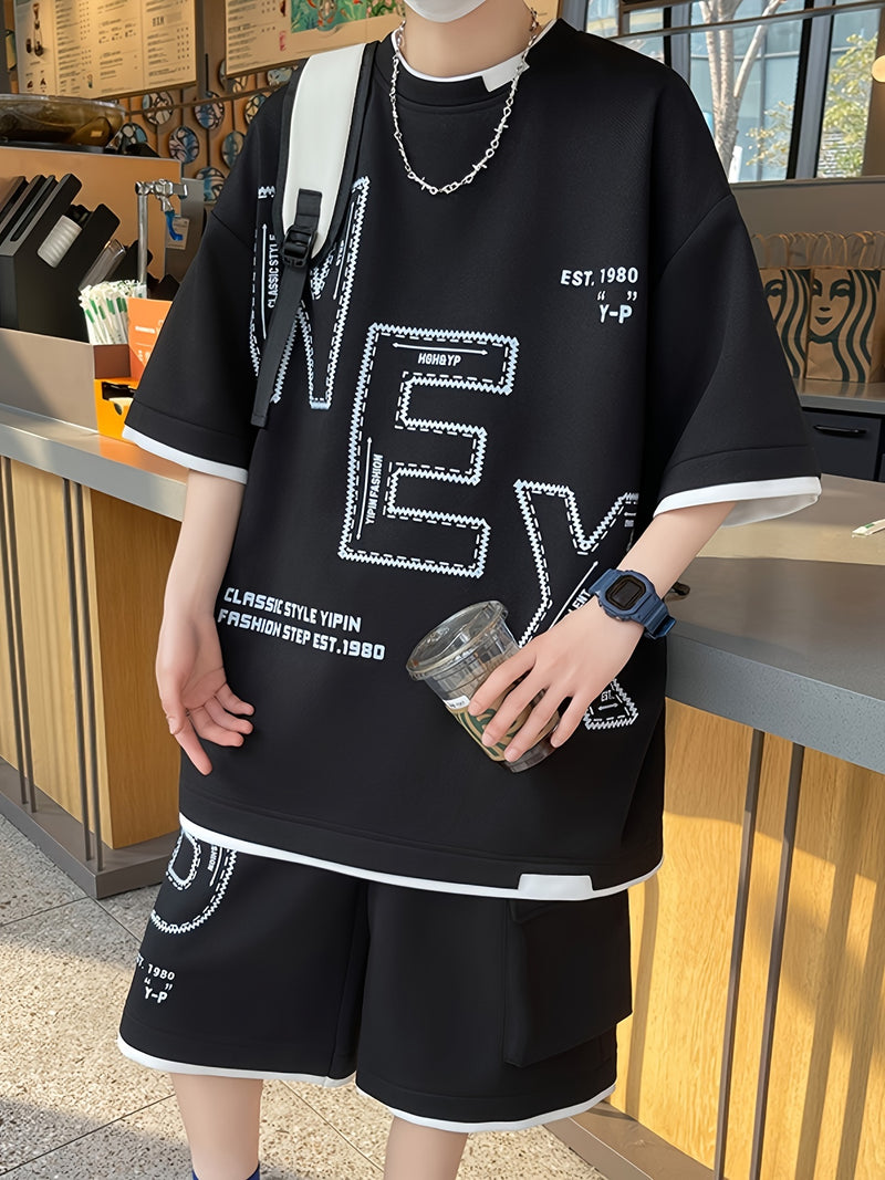 Sportswear Set, Youth Student Casual Two-Piece Outfit.