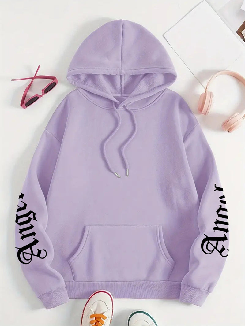Women’s Bestseller Comfort Letter Print Hoodie.