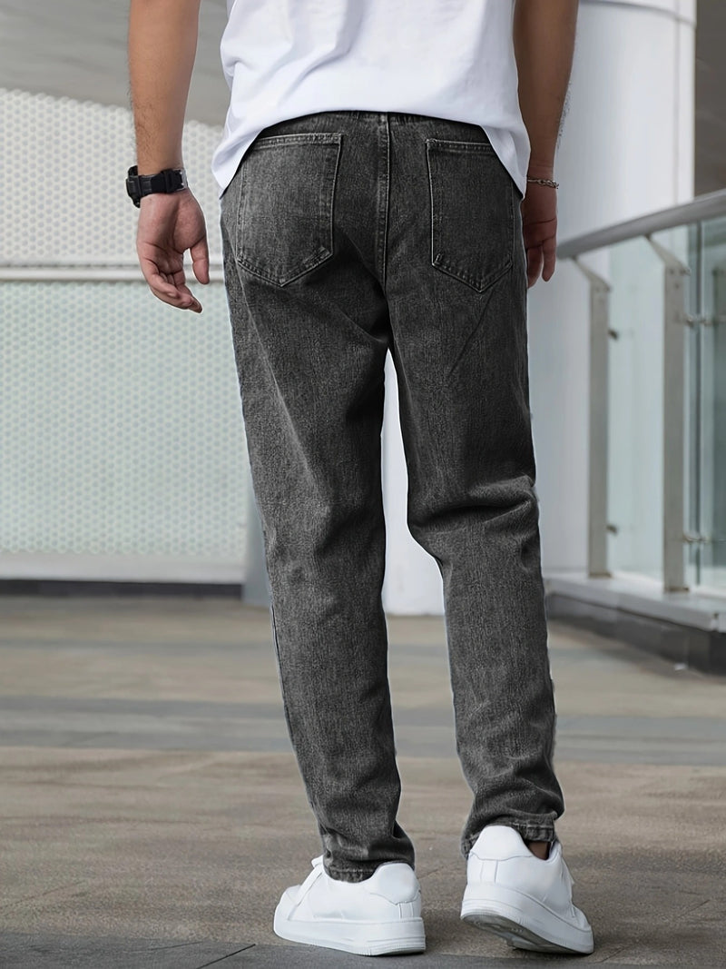 Men's Casual Stretch Denim Long Pants.