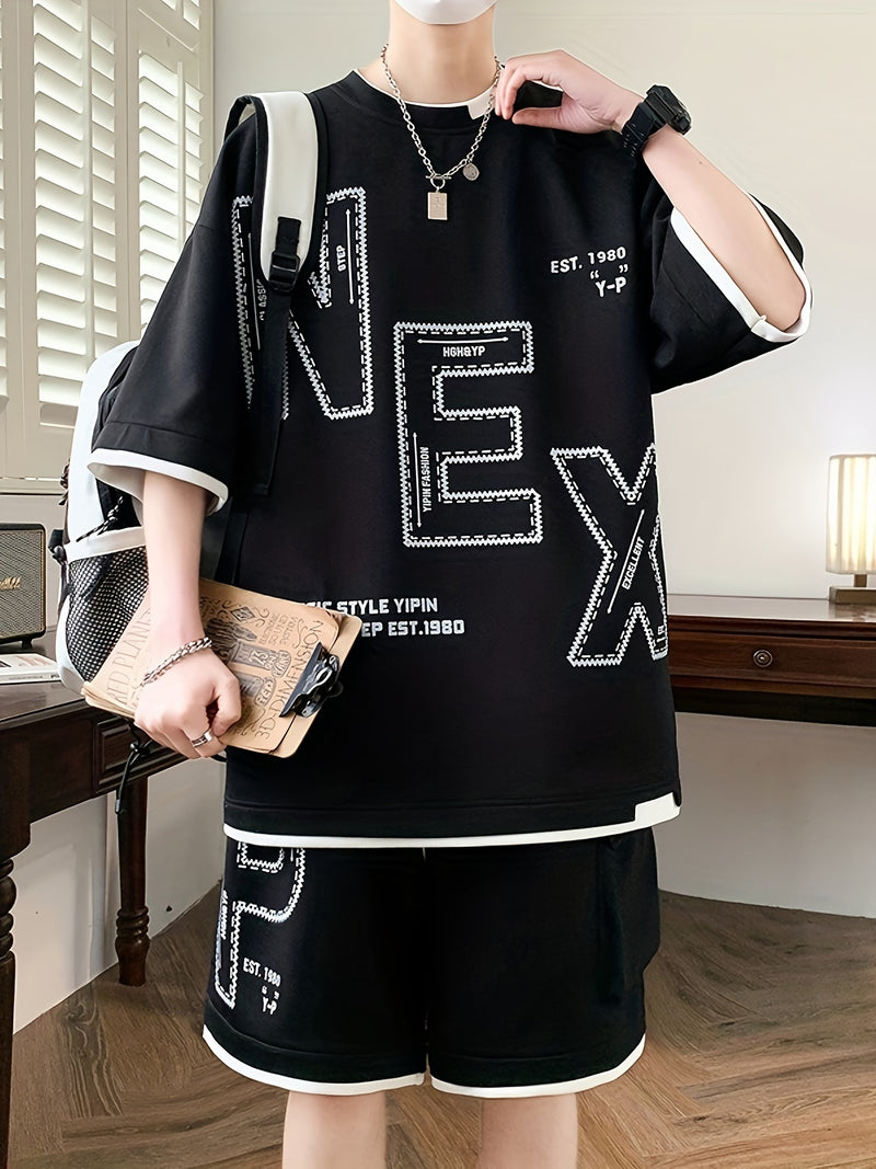 Sportswear Set, Youth Student Casual Two-Piece Outfit.