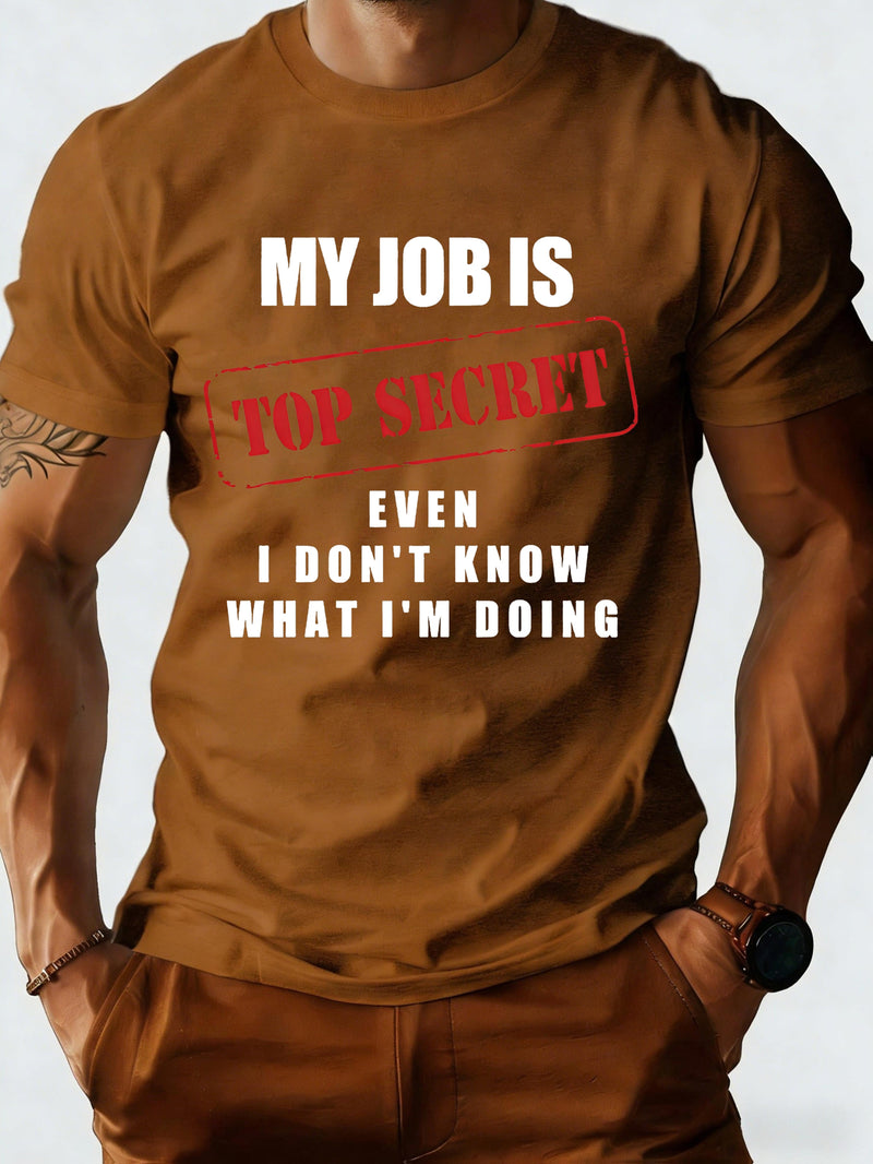 Men’s T-Shirt Graphic Casual Short Sleeve Shirt.