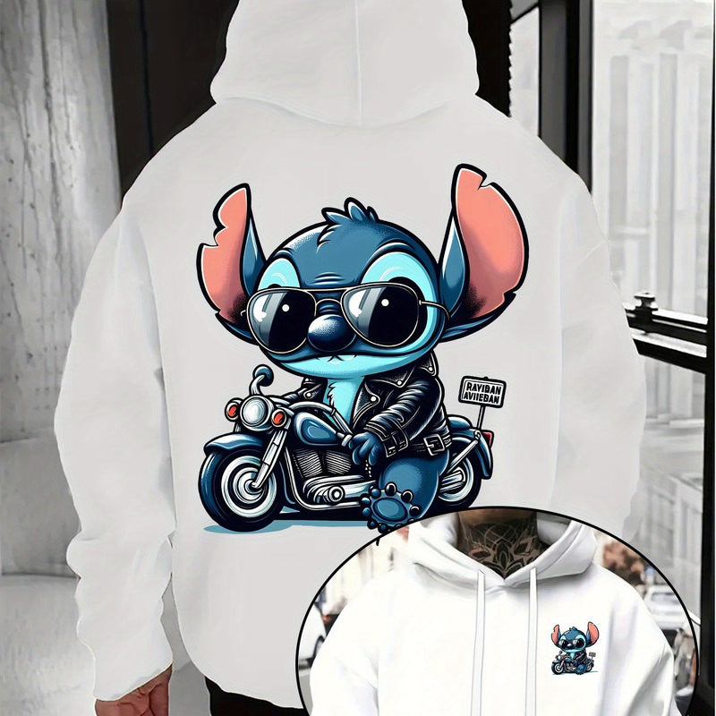 Disney Hoodie - Men's Stitch Driving Cartoon