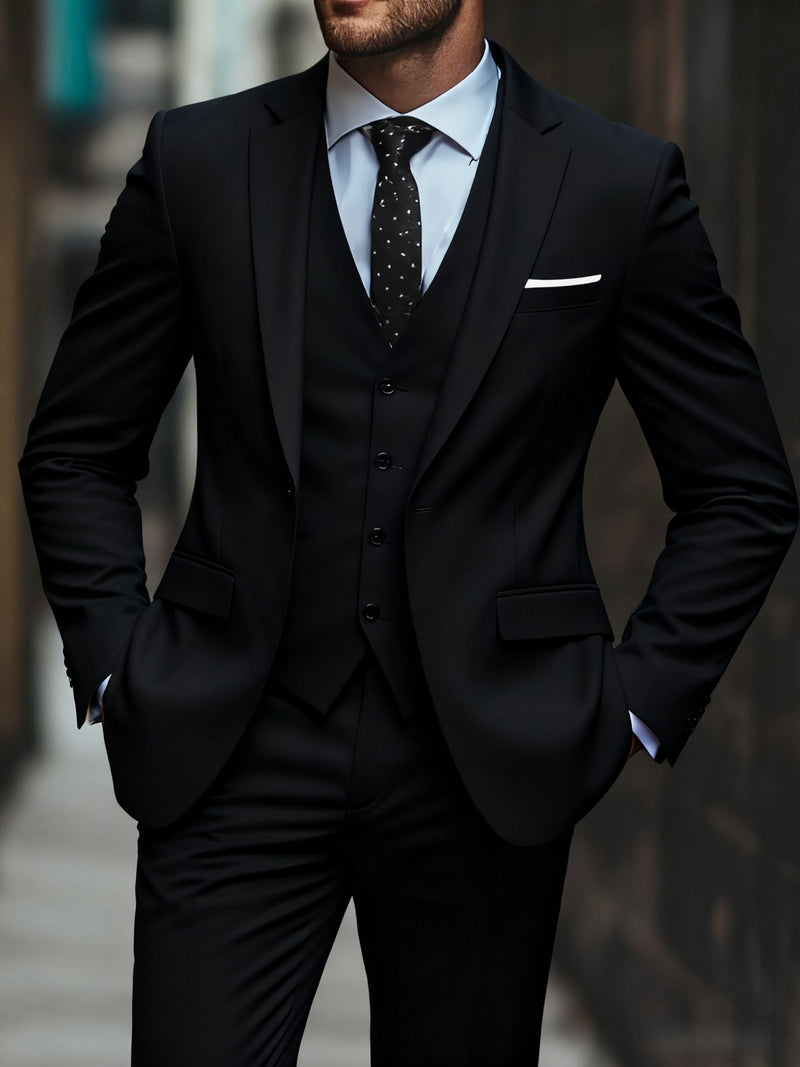Men's 3pcs Suit Set, Wedding Dress, Vest, Work Uniform.