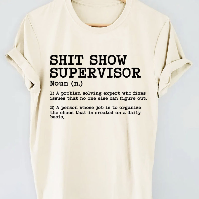 Women’s Letter Print T-shirt, Short Sleeve Crew Neck Casual.