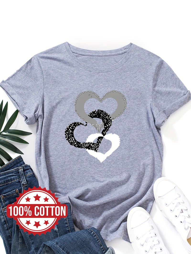 Women's "Love" Graphic Print T-Shirt.
