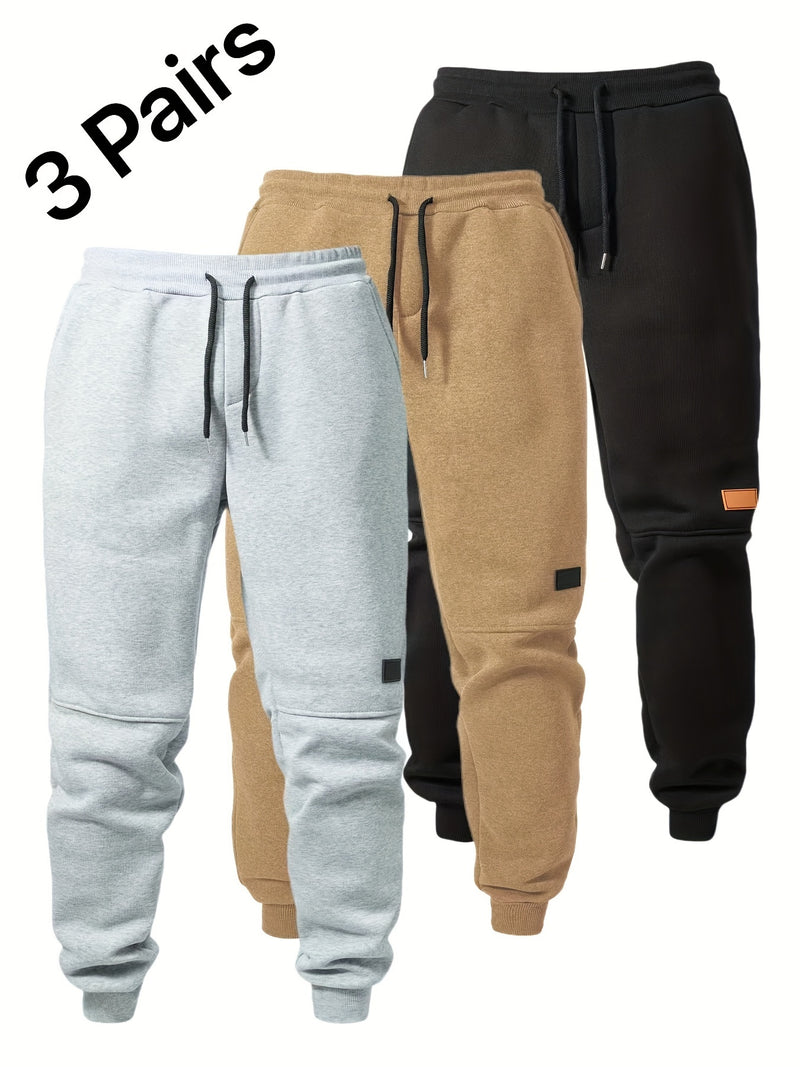 3pcs Men's Casual Athletic Joggers.